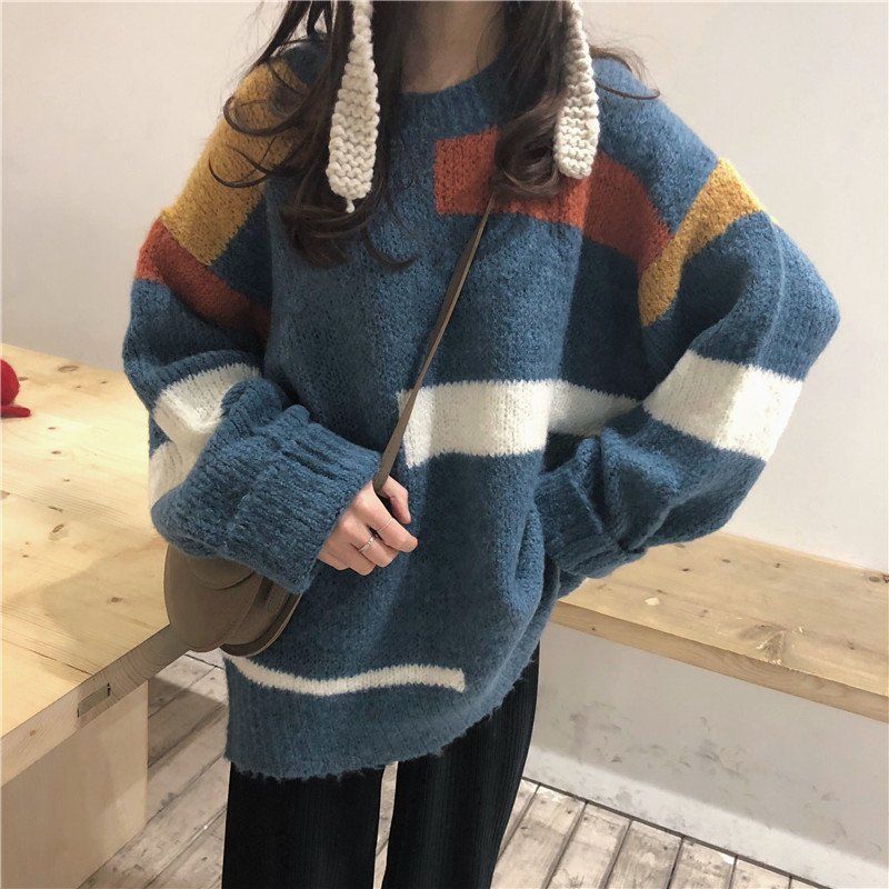  Трикотажный объемный стильный свитер 