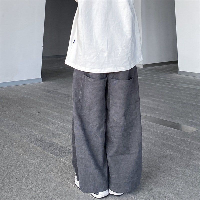Широкие брюки с высокой посадкой на резинке