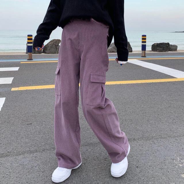 Слайд  Повседневные брюки карго Фиолетовый