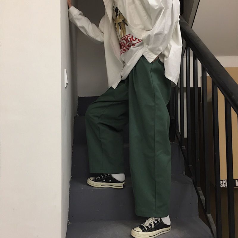 Слайд  Стильные штаны с высокой посадкой Зеленый