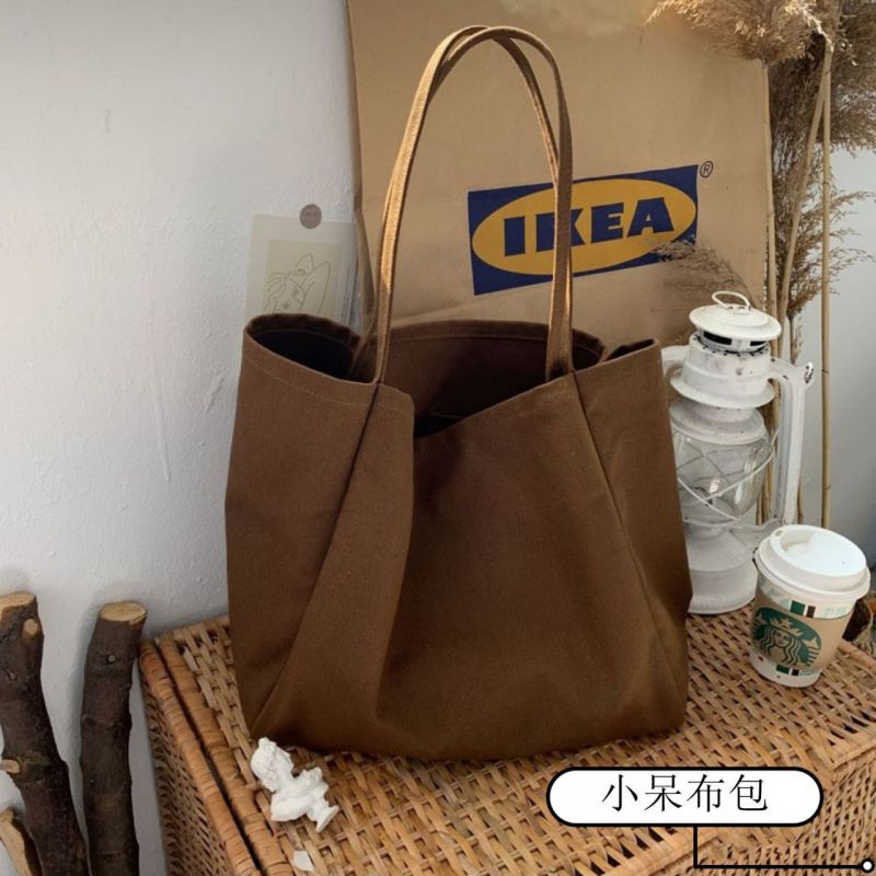 Слайд  Универсальный сумка шоппер в эко стиле Коричневый