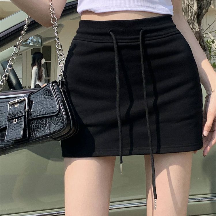 Слайд  Модная стильная мини юбка Черный